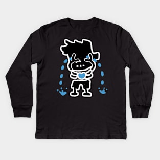 Crying Zombie Boy Kids Long Sleeve T-Shirt